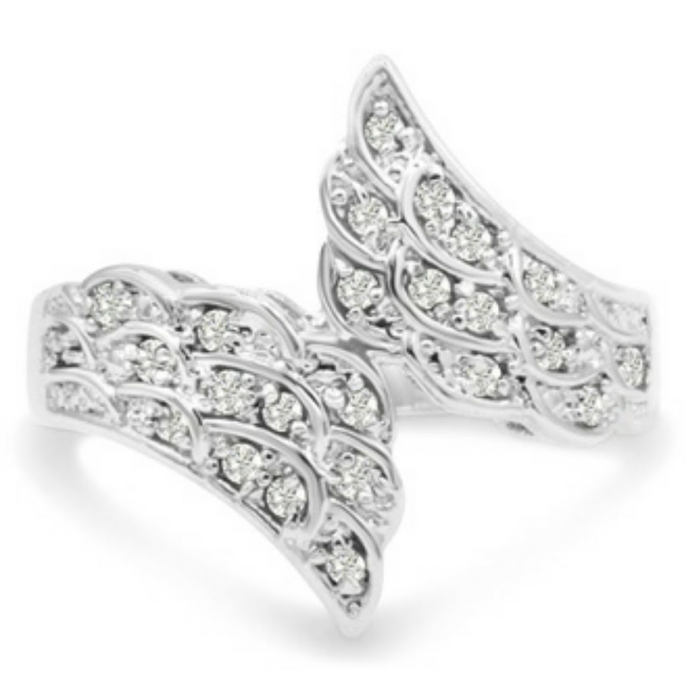 1/3 Carat Genuine Diamond Angel Wings Ring